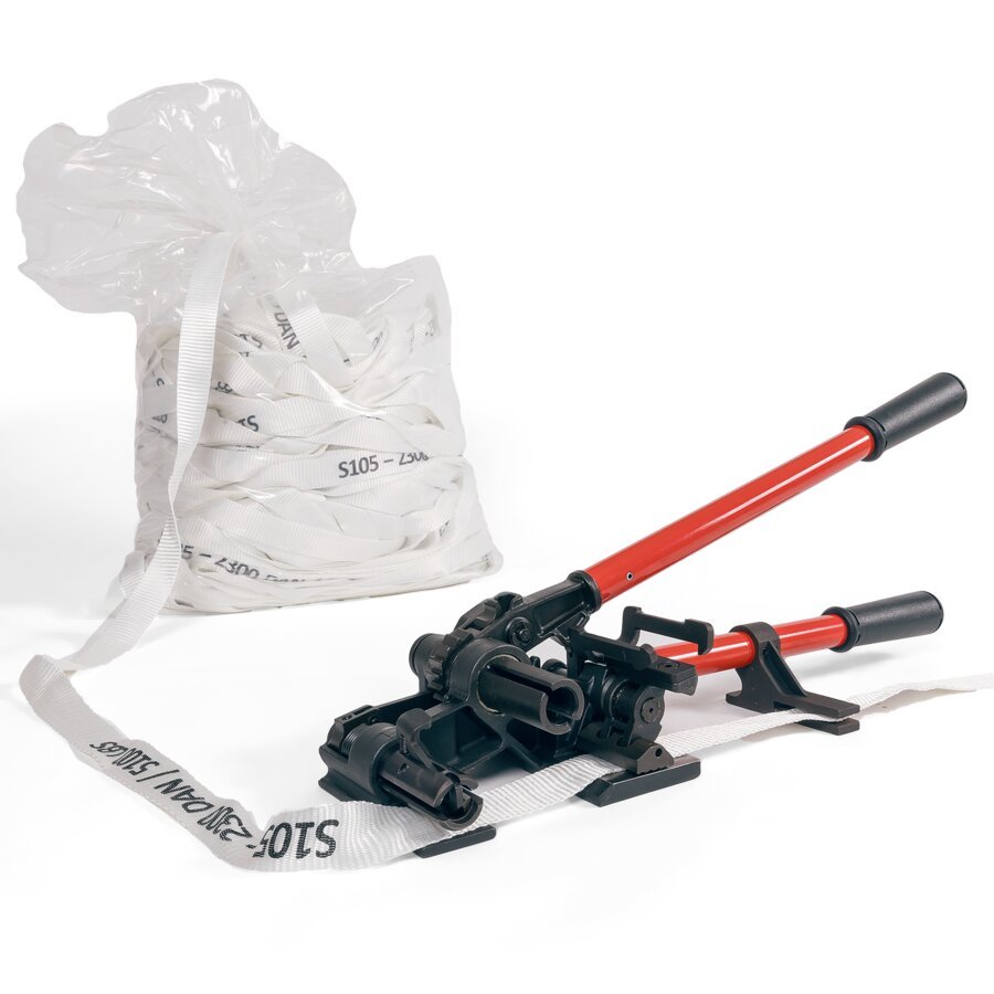 Manuelles Umreifungsgerät für textile Umreifungsbänder Manuelles Umreifungsgerät für textile Umreifungsbänder