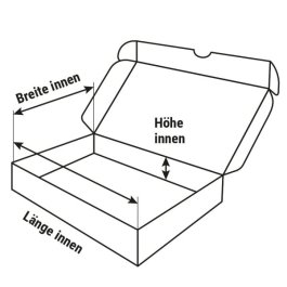 Klappschachtel mit Einstecklasche und Seitenklappen aus Kunststoffwelle 60% recycelt