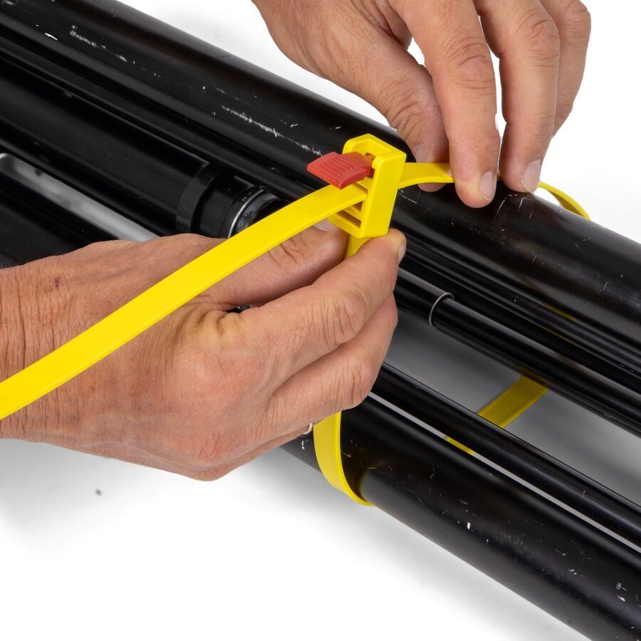 SpeedyTie Kabelbinder sind leicht zu verschließen und öffnen SpeedyTie Kabelbinder sind leicht zu verschließen und öffnen