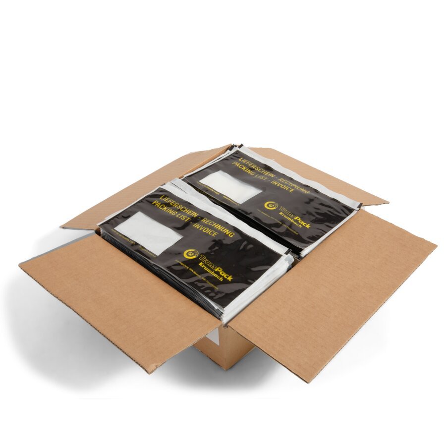 Die Dokumententaschen werden in der praktischen Großpackung geliefert Die Dokumententaschen werden in der praktischen Großpackung geliefert