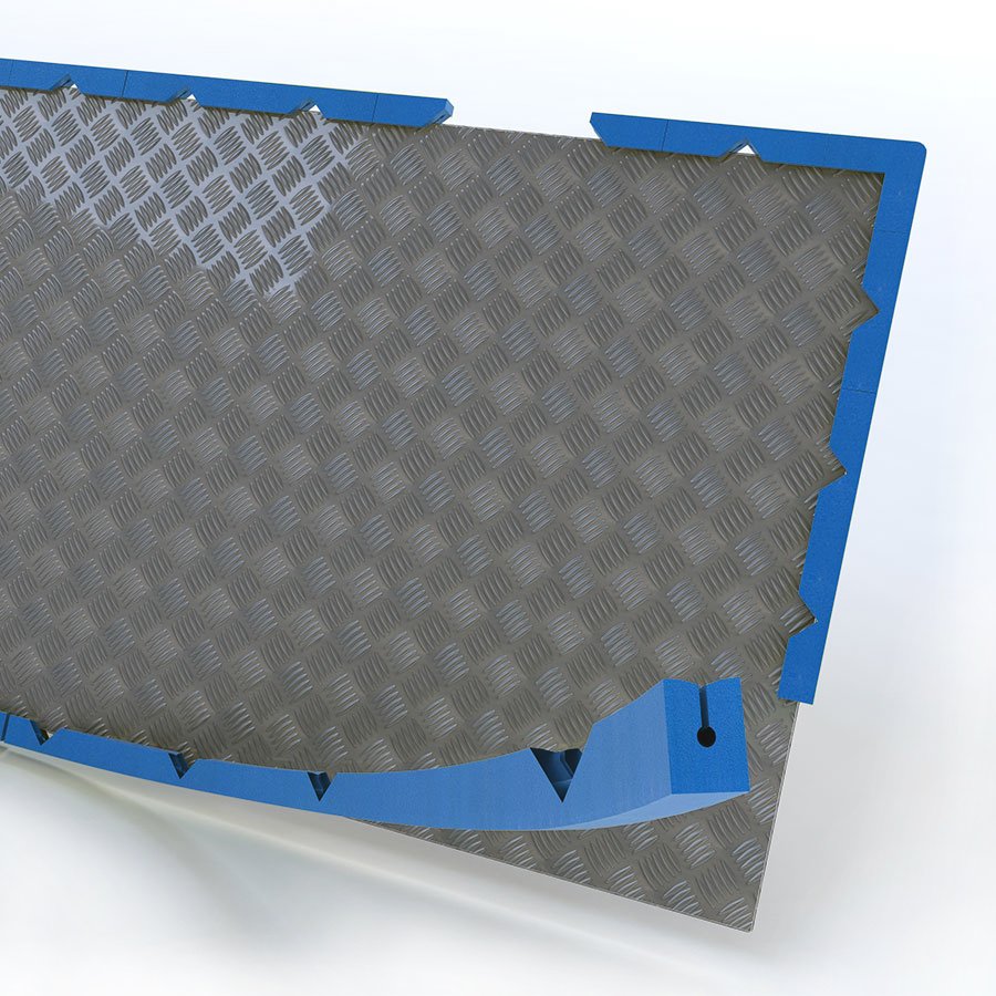 Platte mit Edge Pad U-Profil