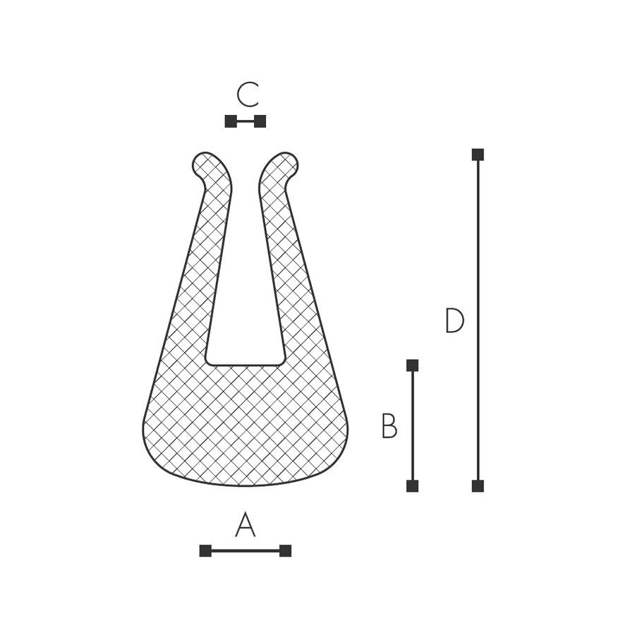 Abmessungen des Schaumprofils (siehe Preistabelle)