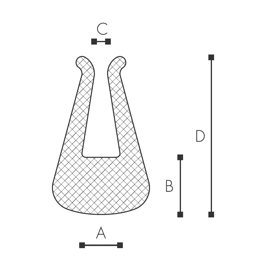 Abmessungen des Schaumprofils (siehe Preistabelle)
