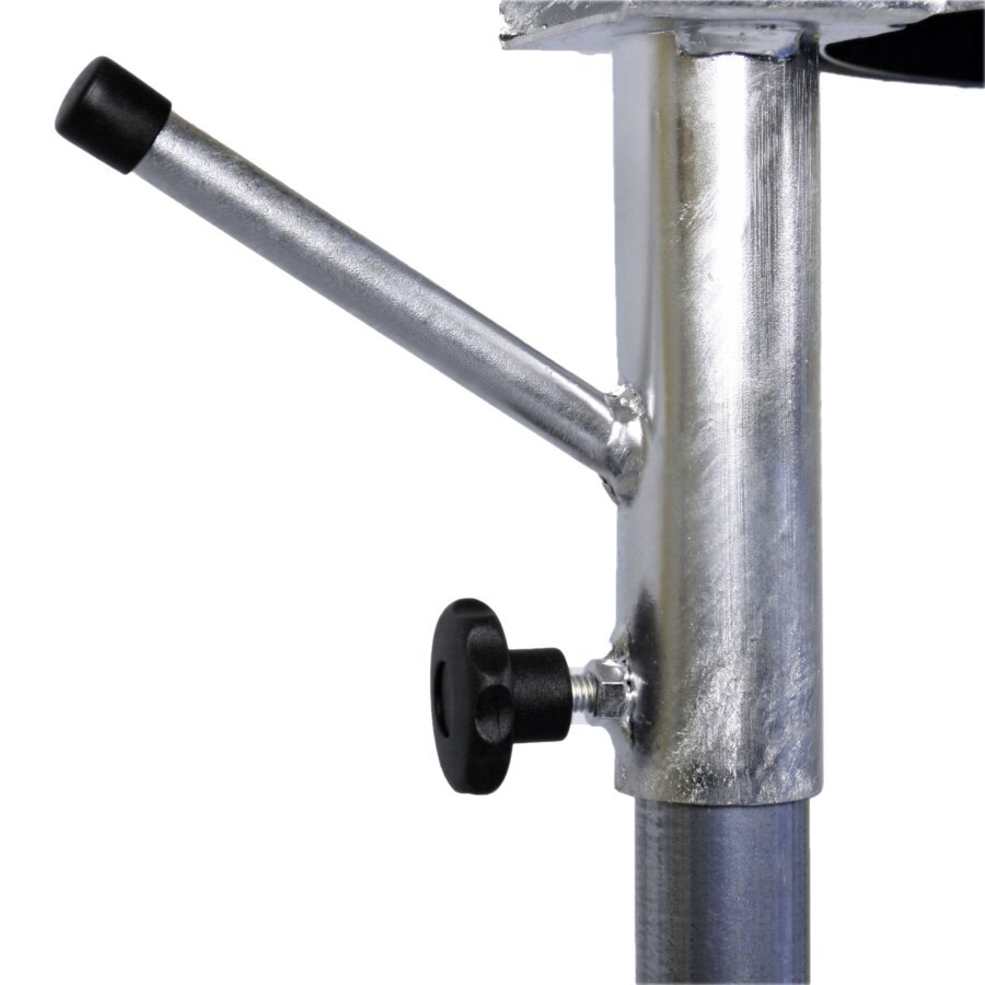 2 Sternschrauben am Gestell verhindern ein Verdrehen des Ständers 2 Sternschrauben am Gestell verhindern ein Verdrehen des Ständers