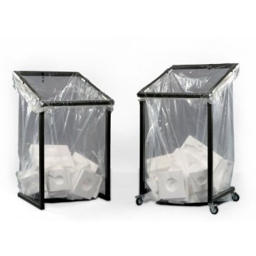 Praktisches Stahlgestell zum Einhängen von Seitenfalten-Abfallsäcken mit 1.000 Liter Volumen