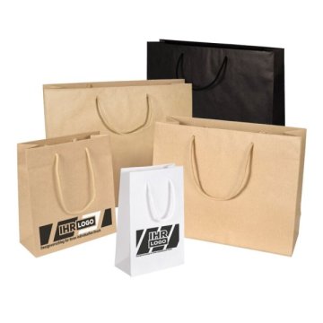 Natürliche Tragetasche mit Baumwollkordel in 3 verschiedenen Farben erhältlich