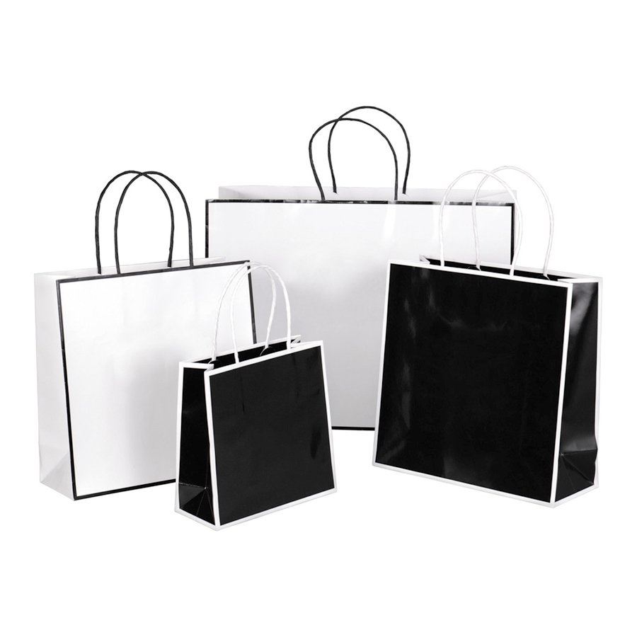 Die Papier-Tragetaschen Caro berzeugen durch ihre edle Glanzlamination