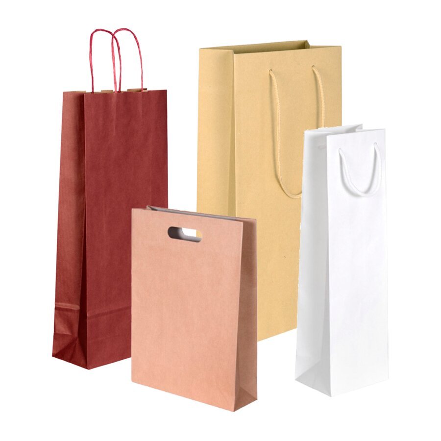 Flaschentüte aus Kraftpapier für eine oder mehrere Flaschen Flaschentüte aus Kraftpapier für eine oder mehrere Flaschen