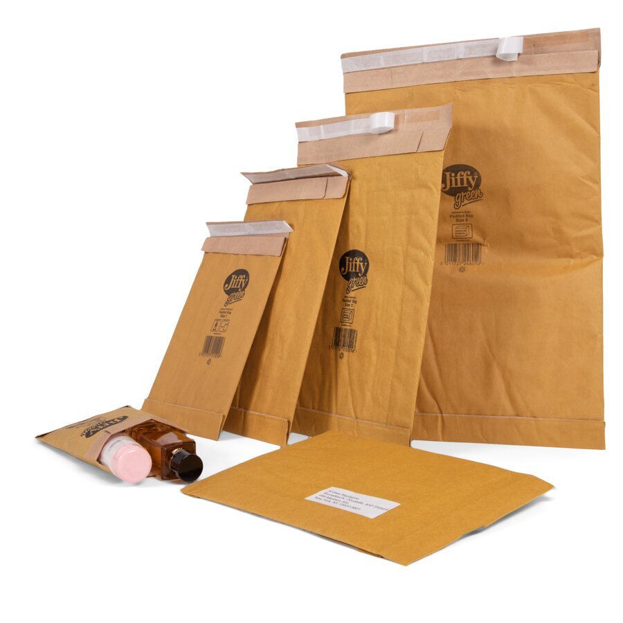 Gepolsterte Jiffy Versandtaschen in verschiedenen Größen Gepolsterte Jiffy Versandtaschen in verschiedenen Größen