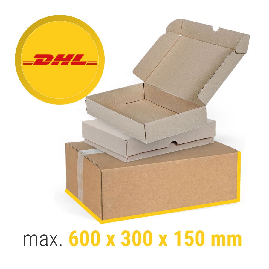 Hier finden Sie passende Kartons für das DHL Paket 2 kg Hier finden Sie passende Kartons für das DHL Paket 2 kg