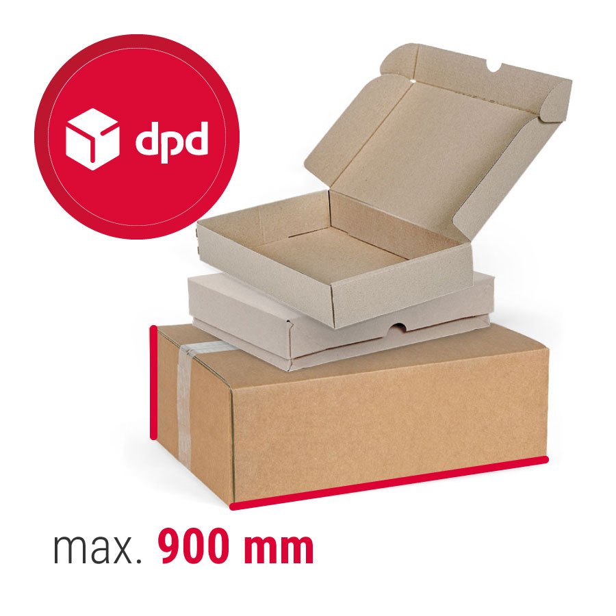 Hier finden Sie passende Kartons für die Paketgröße L von DPD Hier finden Sie passende Kartons für die Paketgröße L von DPD