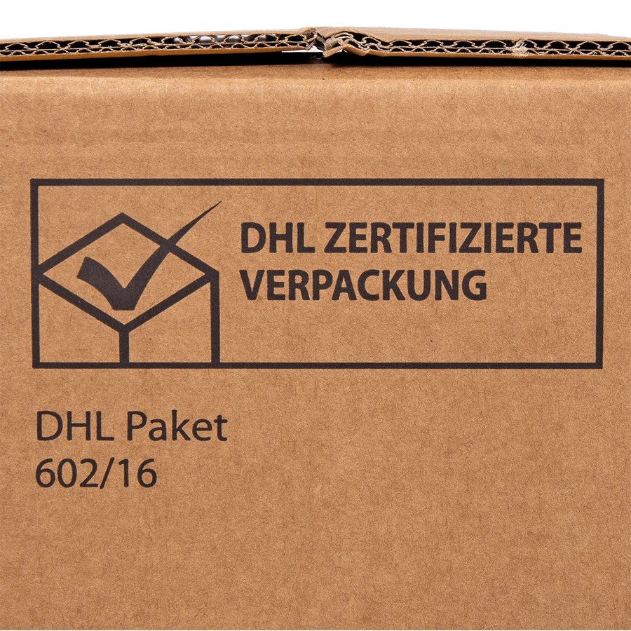 Je nach Ausfhrung mit DHL-Zertifizierung...
