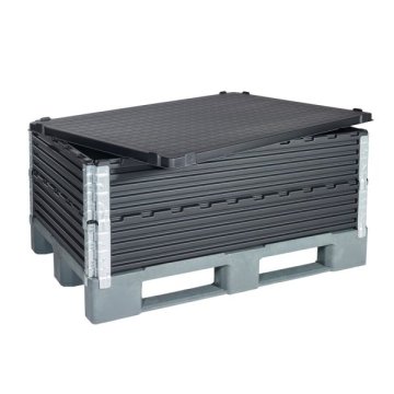 Stabiler Kunststoffdeckel f&uuml;r Palettenaufsatzrahmen