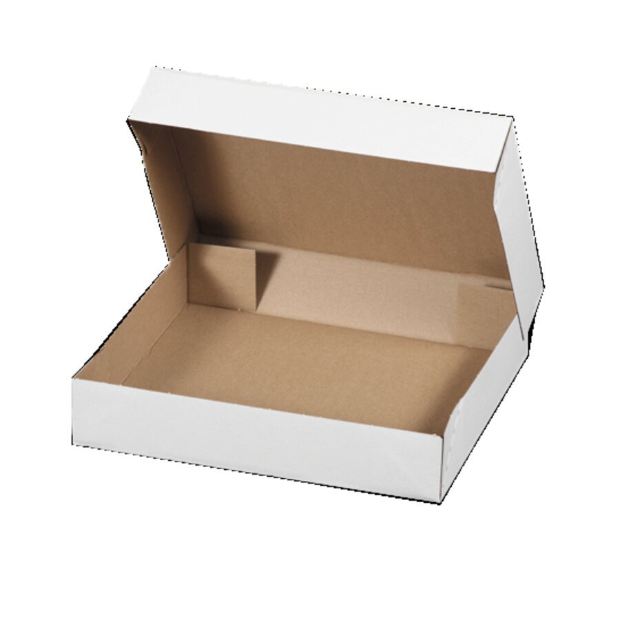 Weiße Klappschachtel für den Versand von Kleinteilen, Textilien & Co. Weiße Klappschachtel für den Versand von Kleinteilen, Textilien & Co.