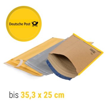 Hier finden Sie passende Versandtaschen für das Format "Maxibrief" der Deutschen Post