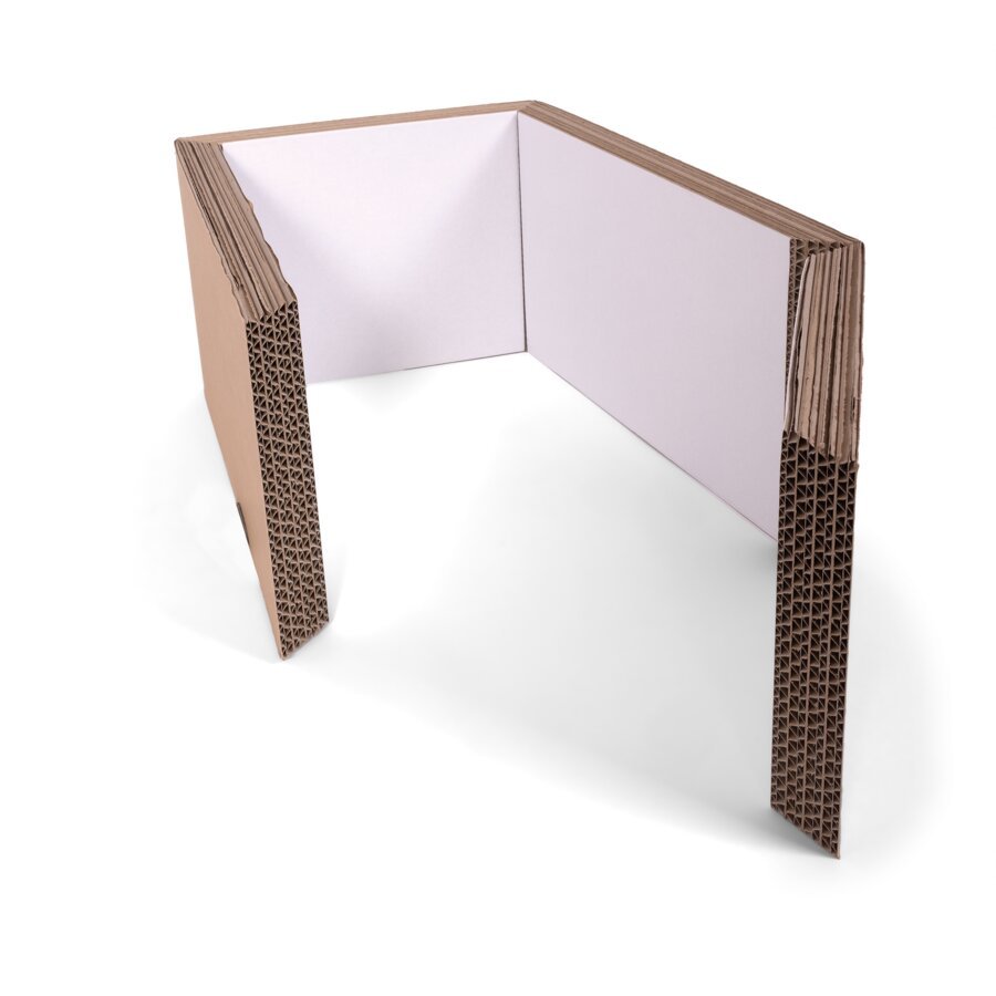 Die Isolierung wird als Ring in den Karton gesetzt