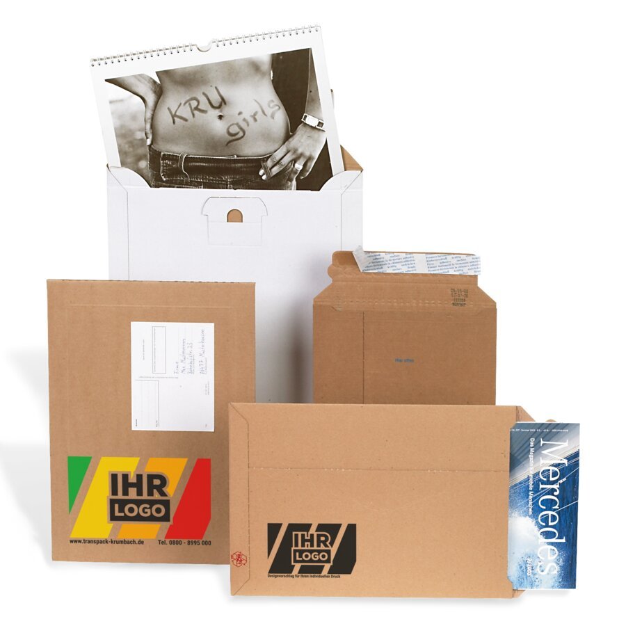 Individuell bedruckte Wellpapp-Versandtaschen