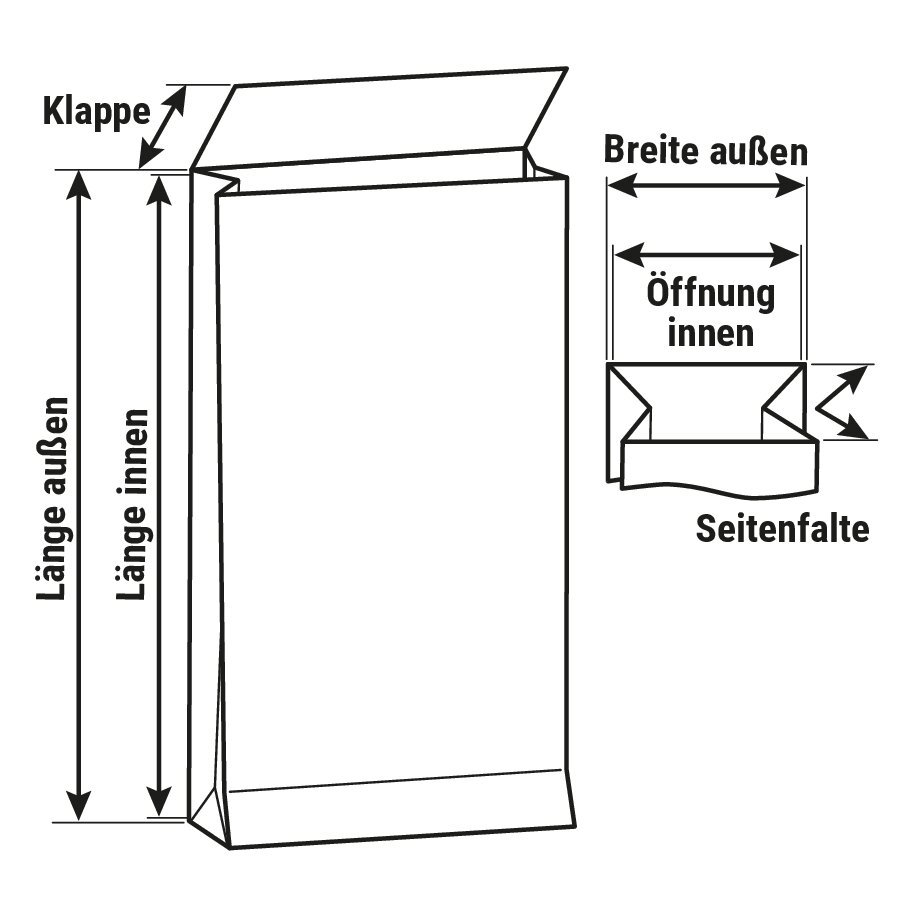 Papier-Versandtasche mit Selbstklebeverschluss, individuell bedruckt