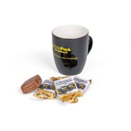 Kaffeebecher inkl. Nougatpralinen