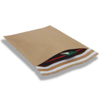 Mit zwei Selbstklebestreifen zum erneuten Verschließen der Tasche im Falle einer Rücksendung