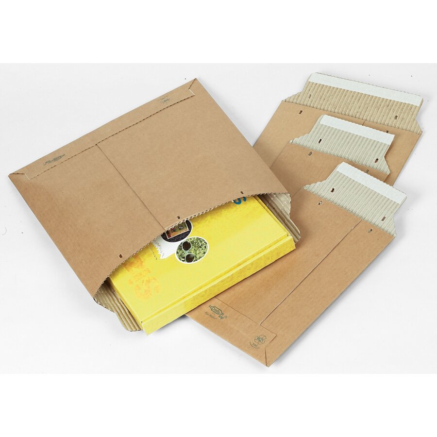 Wellpapp-Versandtasche, Innenseite mit offener Welle