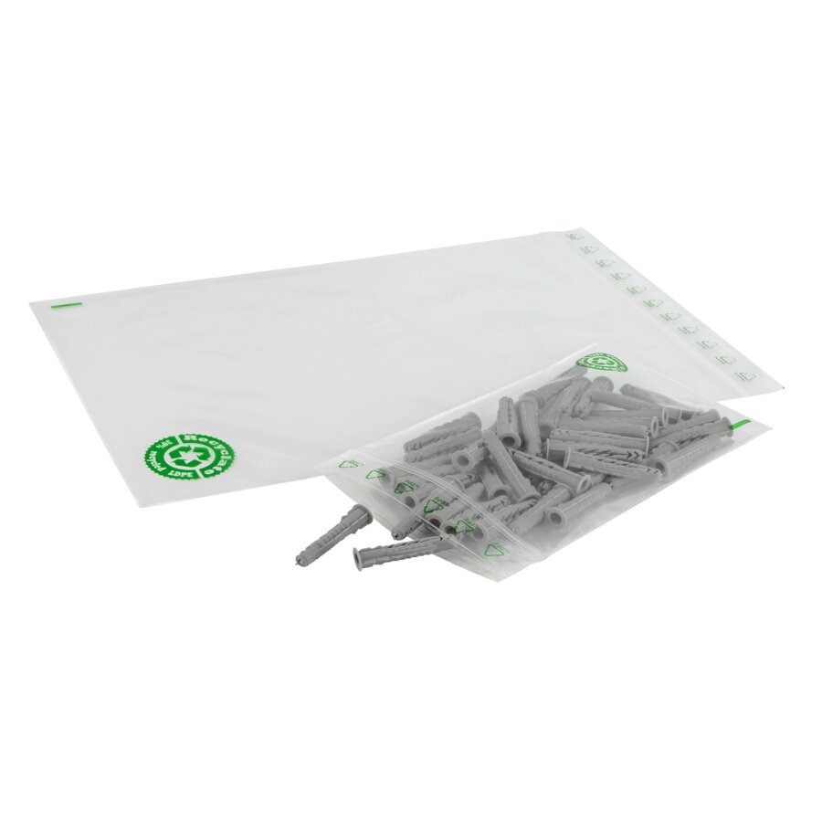 Folienbeutel mit 30% Recyclinganteil und praktischem Druckverschluss Folienbeutel mit 30% Recyclinganteil und praktischem Druckverschluss