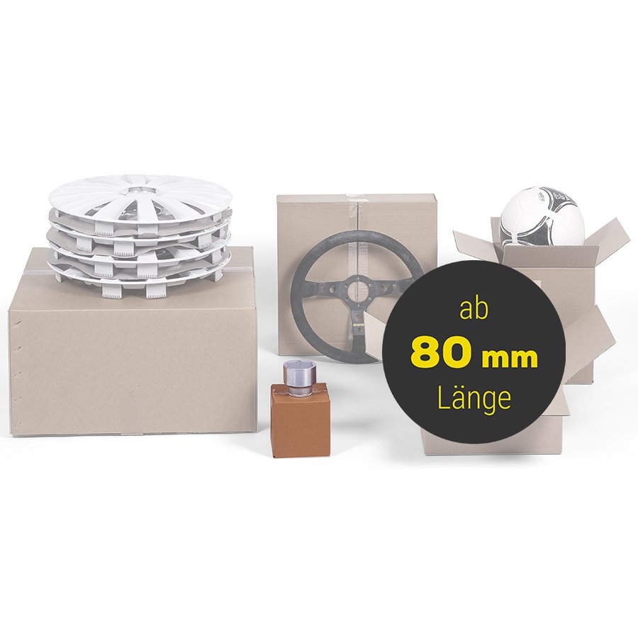 Kartons mit quadratischem Grundmaß ab 80 mm Länge Kartons mit quadratischem Grundmaß ab 80 mm Länge