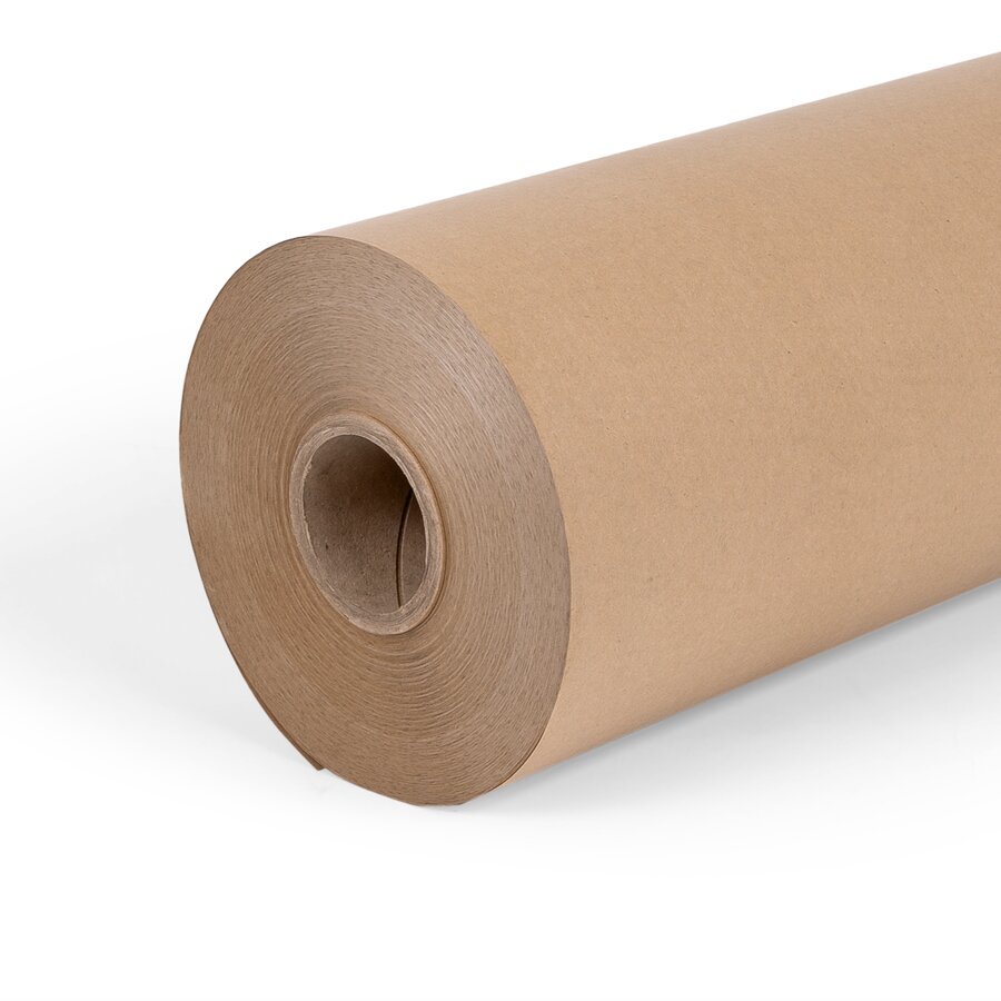 Eine Rolle Packpapier Draufsicht