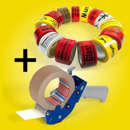 Spar-Set Warnklebeband + Handabroller