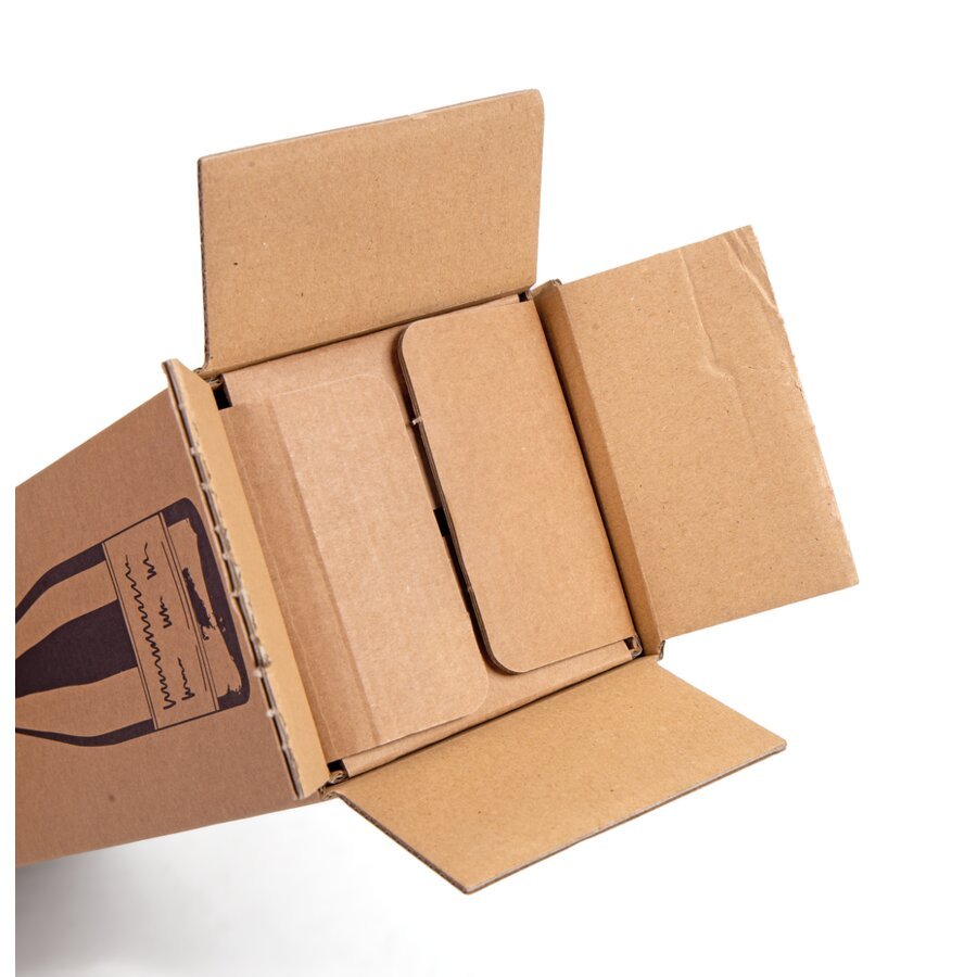 Doppelte Innen- und Auenklappen sorgen fr eine hohe Stabilitt des Flaschenkartons