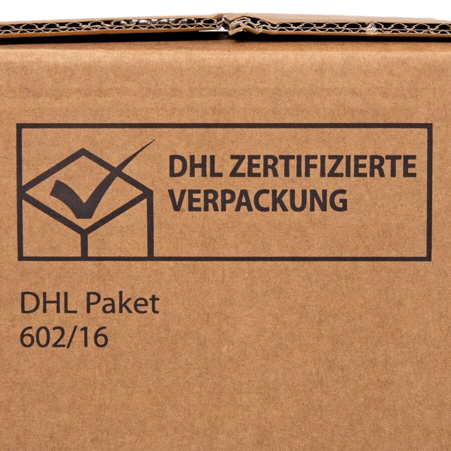 Je nach Ausfhrung mit DHL-Zertifizierung...