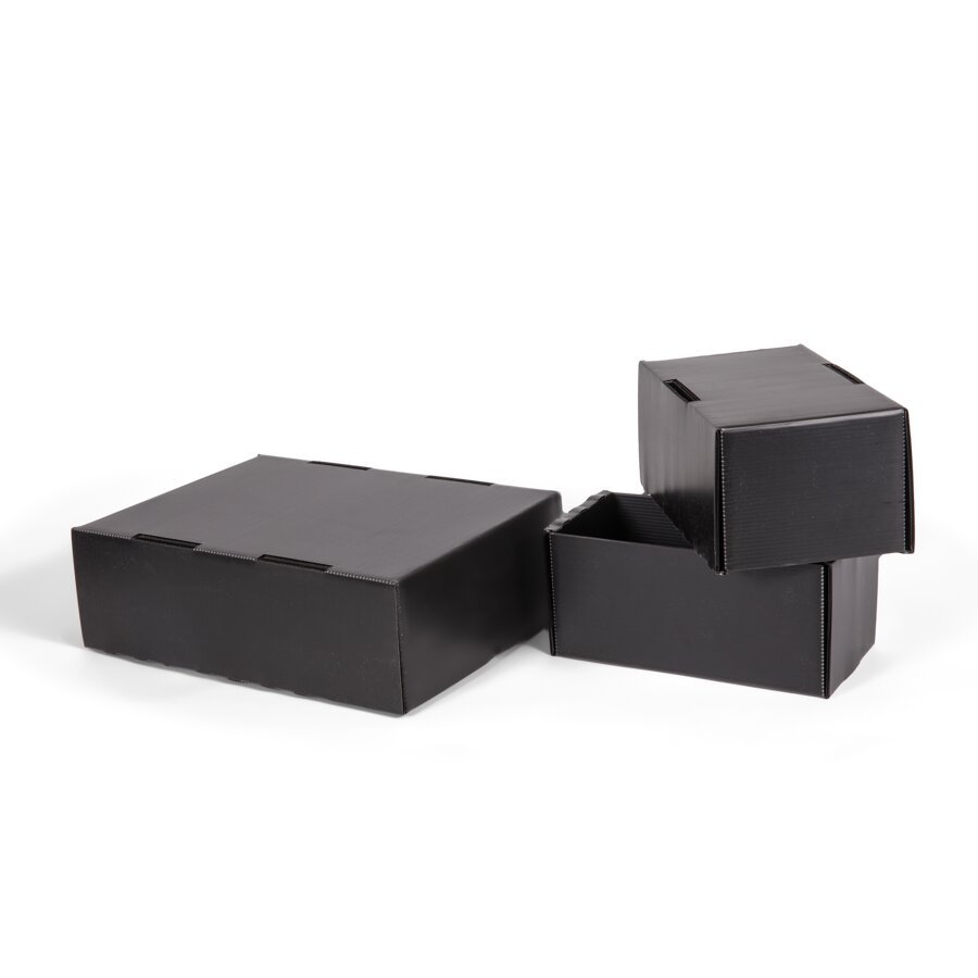 Die 2-teilige Verpackung wird flachliegend angeliefert und ist einfach und schnell aufgerichtet Die 2-teilige Verpackung wird flachliegend angeliefert und ist einfach und schnell aufgerichtet