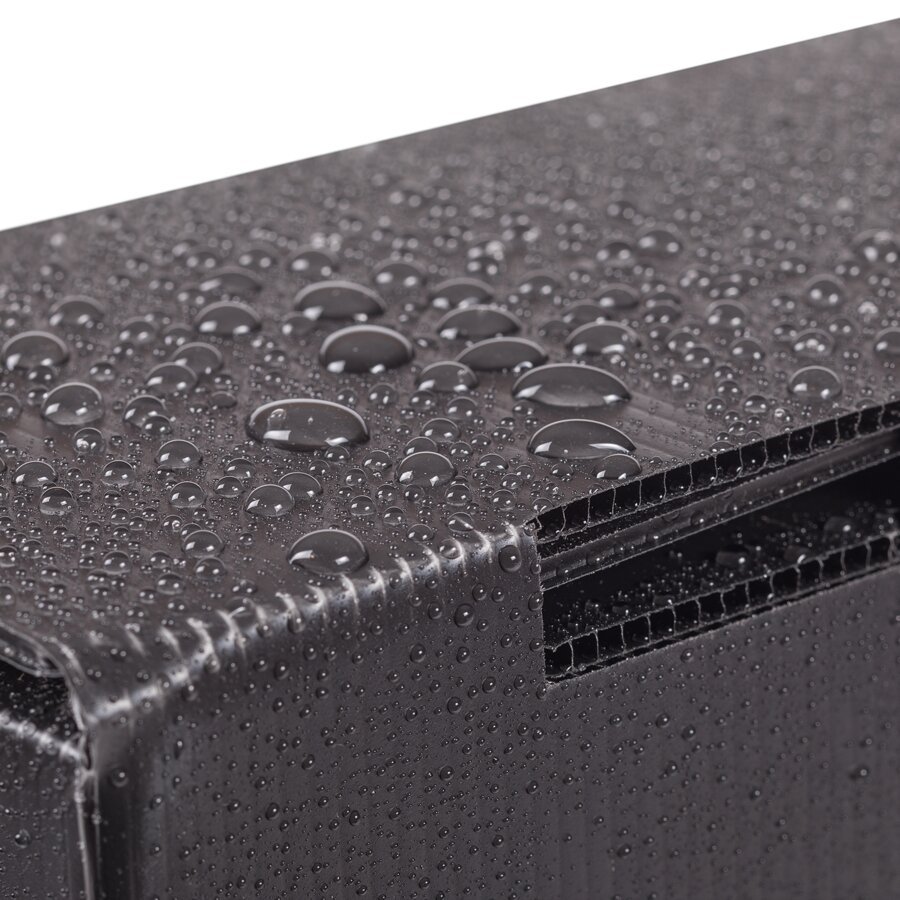 Schmutz und Spritzwasser können der Klappschachtel nichts anhaben Schmutz und Spritzwasser können der Klappschachtel nichts anhaben