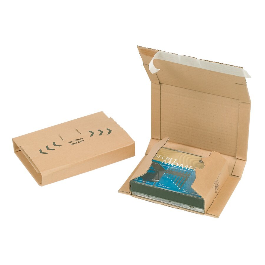 Mit praktischem Selbstklebe-Verschluss und dank Aufrei�faden leicht zu �ffnen