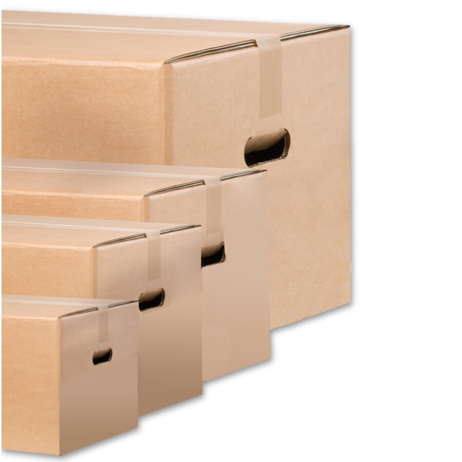 Versandkarton für Pflanzen mit seitlichen Tragegriffen Versandkarton für Pflanzen mit seitlichen Tragegriffen