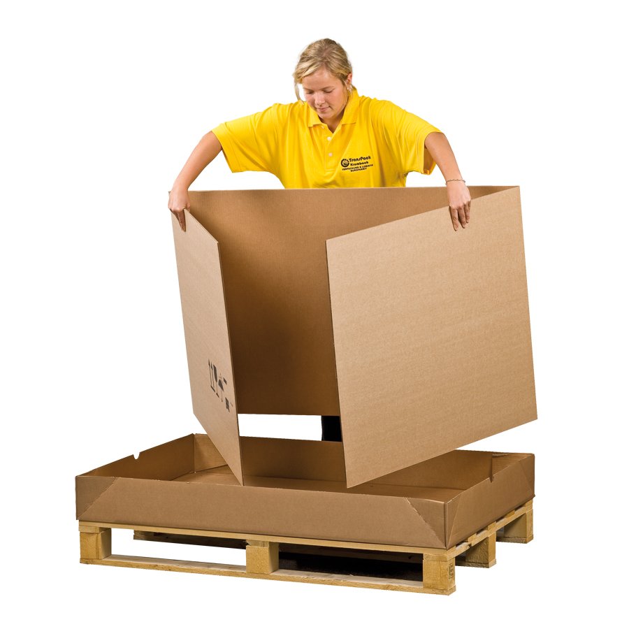 So wird die Rckwand des Palettencontainers montiert