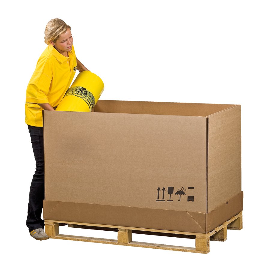 Bitte befllen Sie den Paletten-Container nicht so.