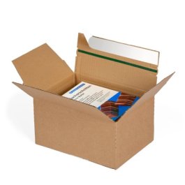 Faltkarton mit Selbstklebeverschluss und Automatikboden