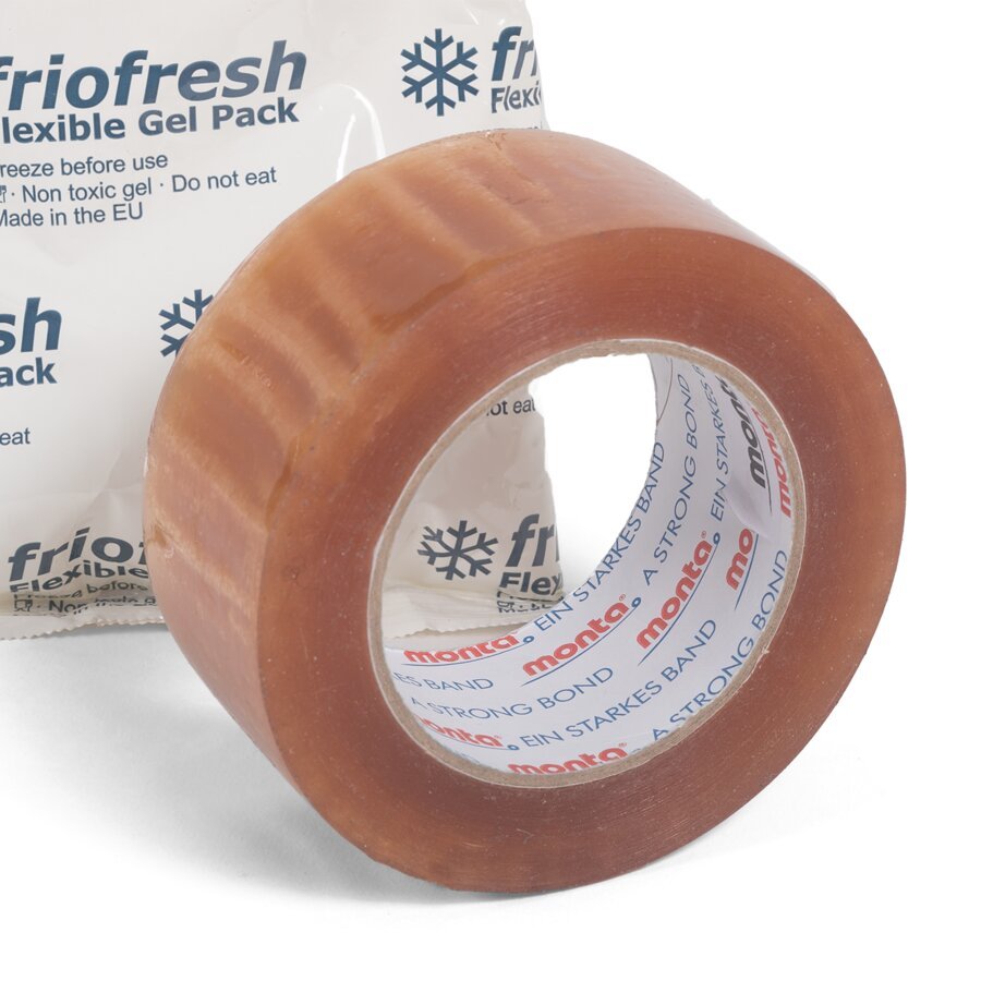 Das Kühlhaus-Klebeband mit Spezialkleber Das Kühlhaus-Klebeband mit Spezialkleber