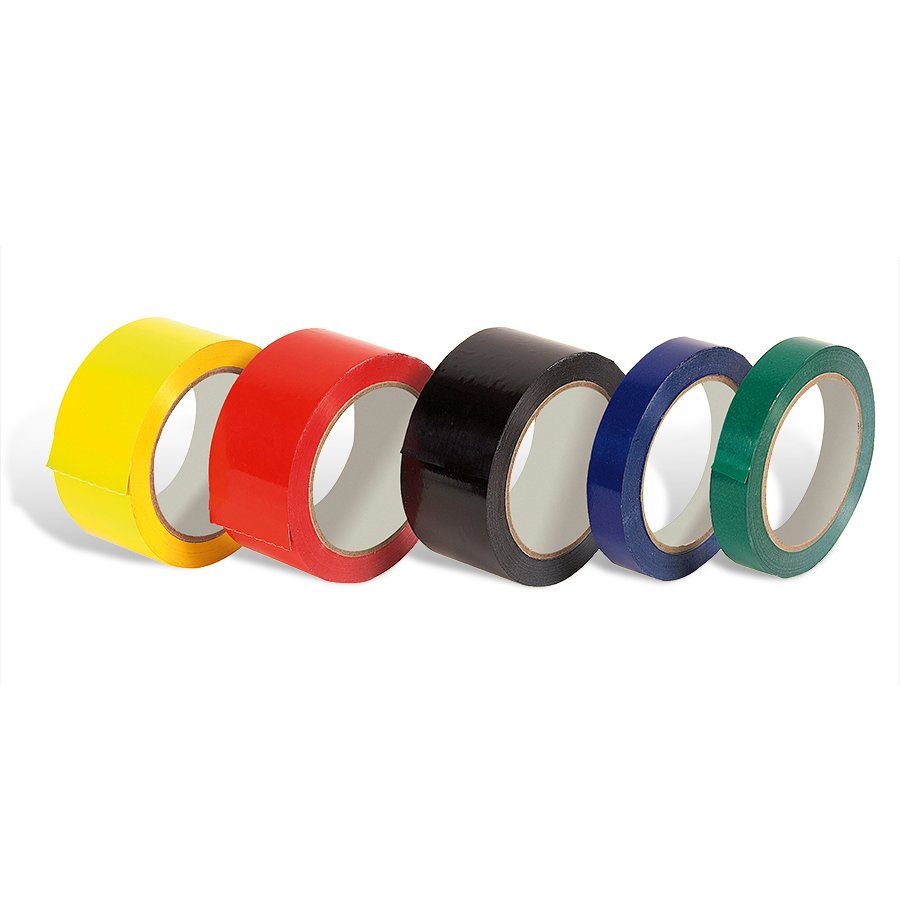 Farbiges PVC-Packband eignet sich ideal zum Verschlieen und Kennzeichnen von Kartons