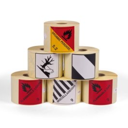 6 verschiedene Rollen aufgestapelt