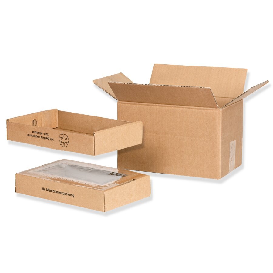 Die Membran-Verpackung besteht aus 3 Teilen Die Membran-Verpackung besteht aus 3 Teilen