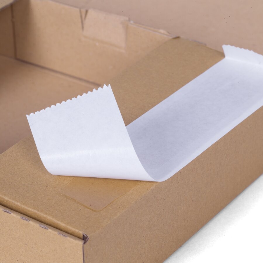 Dank Selbstklebe-Verschluss schnell und sicher verschlossen Dank Selbstklebe-Verschluss schnell und sicher verschlossen