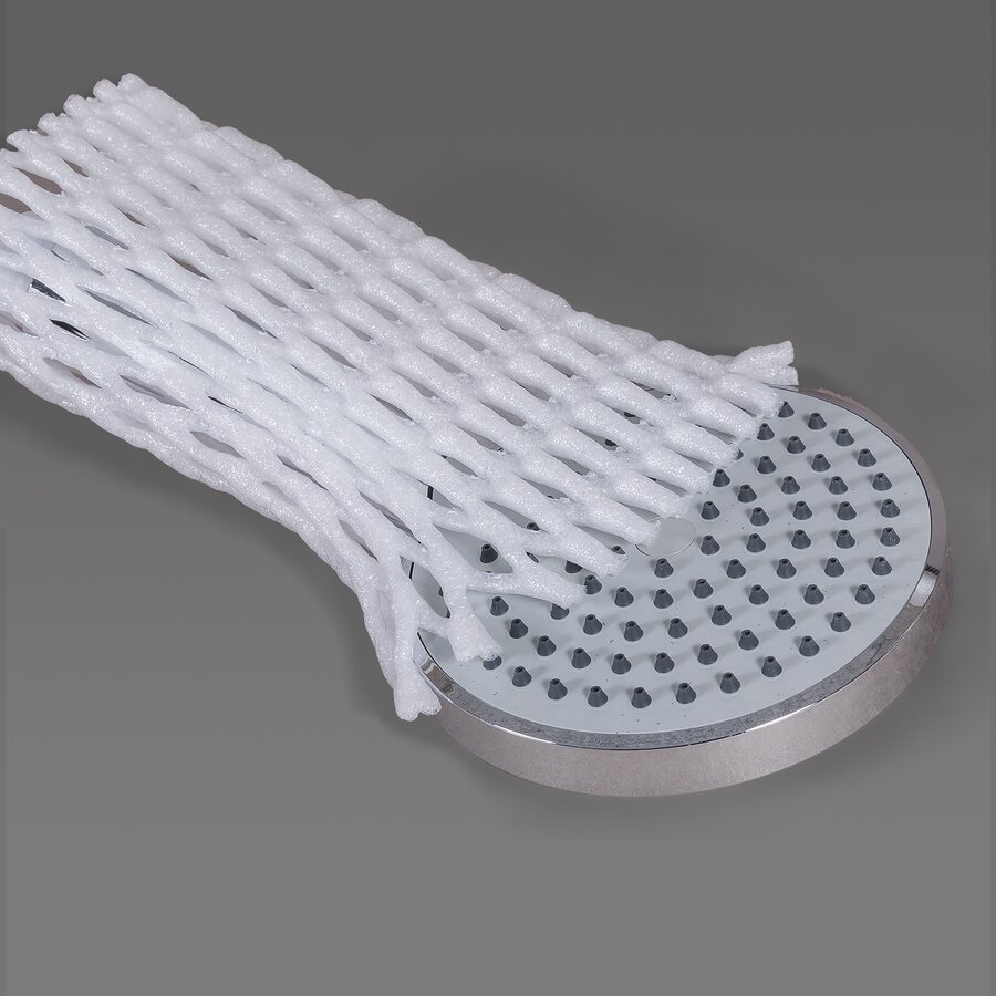 Durch die rautenf�rmige Gitternetz-Struktur bleibt der Inhalt in der Schlauchverpackung weiterhin sichtbar.