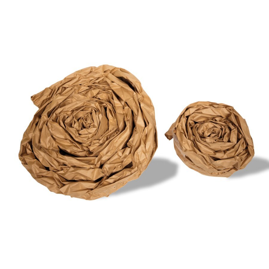 Papierpolster in unterschiedlicher Belastbarkeit (grere Flche, grere Belastbarkeit)