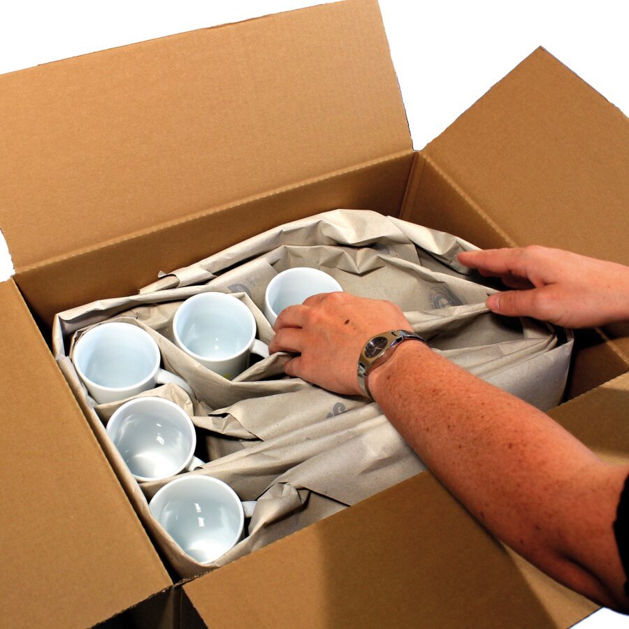 Das Papier bietet fr kleine, einzelne Produkte hervorragenden Schutz