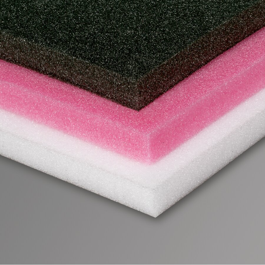 In drei Ausführungen erhältlich: weiß, schwarz und antistatisch In drei Ausführungen erhältlich: weiß, schwarz und antistatisch