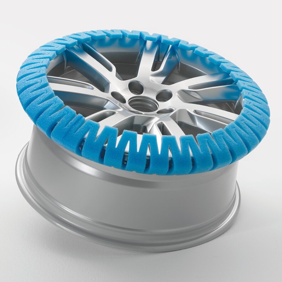 Dieses spezielle Schaumprofil schtzt alle Felgen von 16 bis 19 Zoll