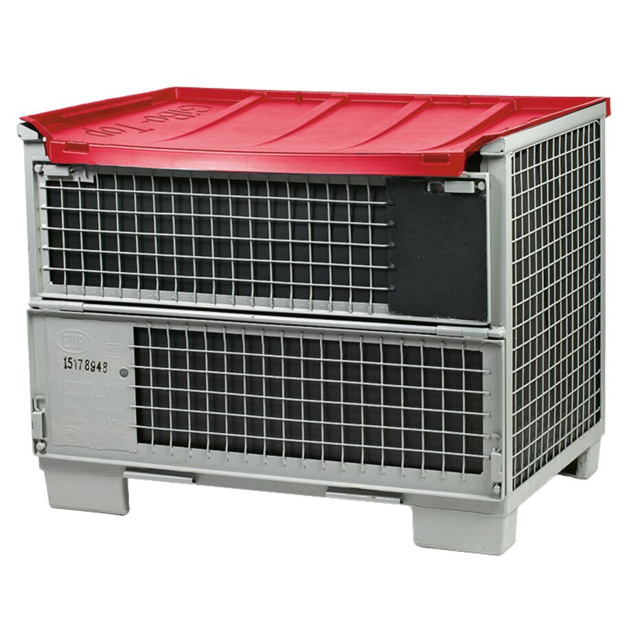 Gitterbox-System bestehend aus: Bodenwanne, Seitenwand-Ring, Deckel Gitterbox-System bestehend aus: Bodenwanne, Seitenwand-Ring, Deckel