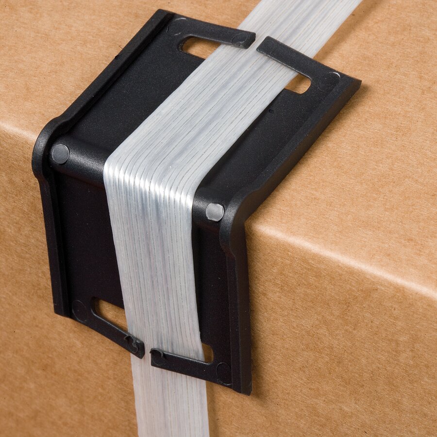 Kantenschutzecken mit Bandfhrung aus Kunststoff